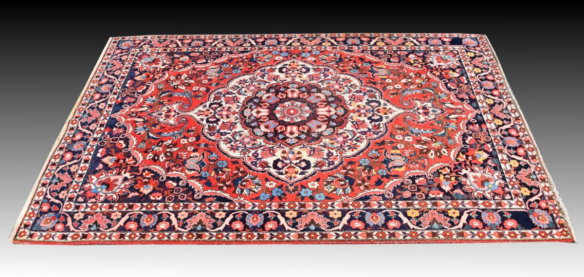 Persian Oriental Rug Iran Bakthiar Saman: 3.20 X 2.07 Meters - Handmade-photo-3