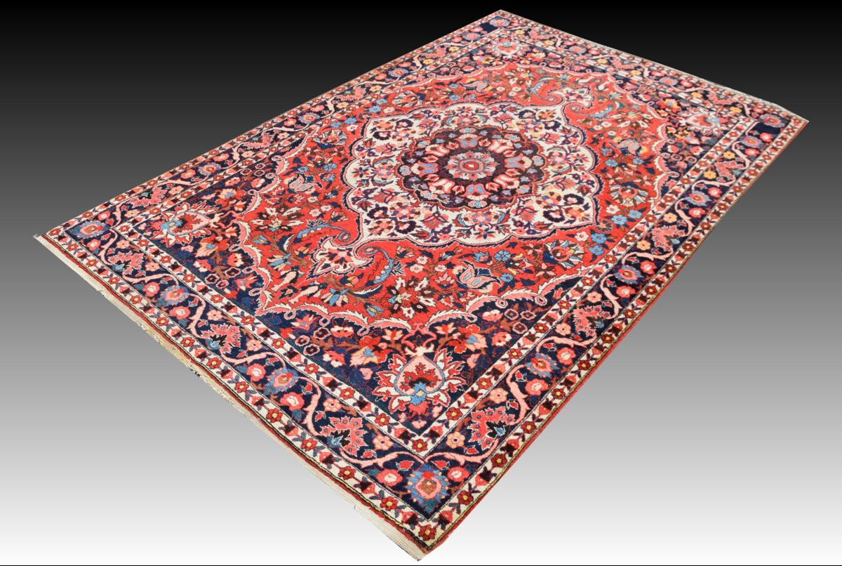 Persian Oriental Rug Iran Bakthiar Saman: 3.20 X 2.07 Meters - Handmade-photo-4