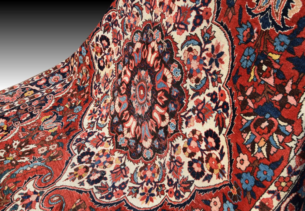Persian Oriental Rug Iran Bakthiar Saman: 3.20 X 2.07 Meters - Handmade-photo-5
