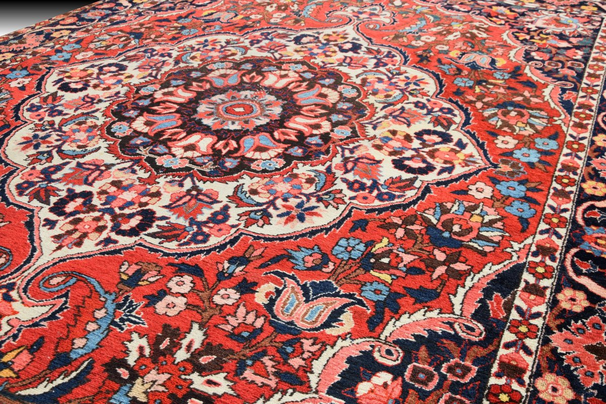 Persian Oriental Rug Iran Bakthiar Saman: 3.20 X 2.07 Meters - Handmade-photo-7