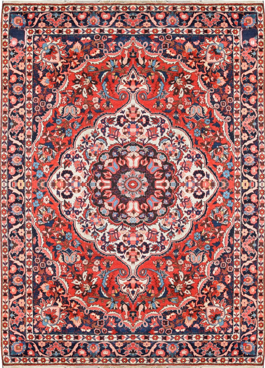 Tapis d'Orient Persan Iran Bakthiar Saman : 3.20 X 2,07 Mètres - Fait Main