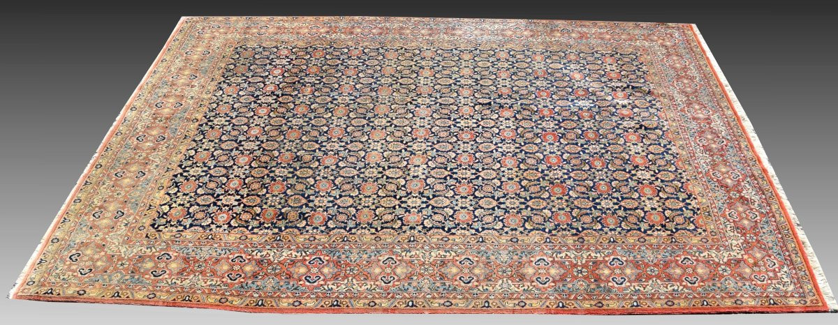 Tapis d'Orient Iran Ghoum, Laine : 3.33 x 2.35 Mètres - Circa 1960/70-photo-2