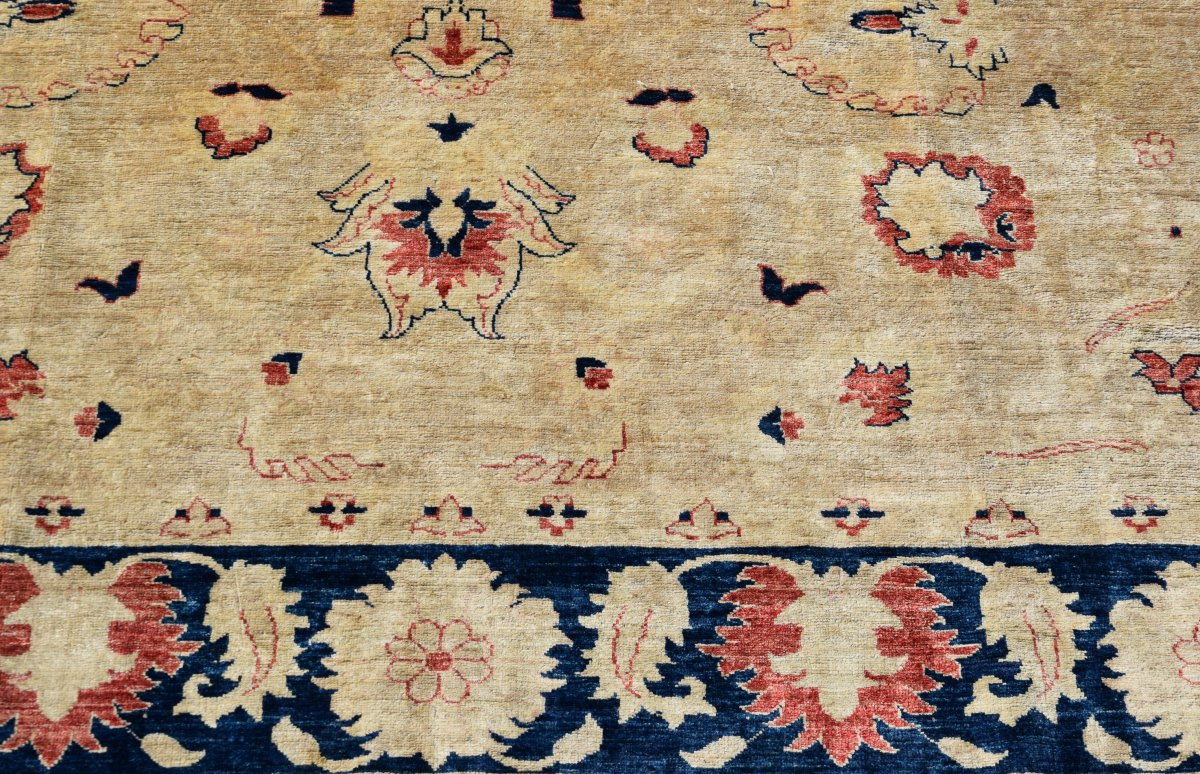 Tapis d'Orient Ziegler : 3.00 X 2.45 Mètres - Laine Fait Main -photo-2
