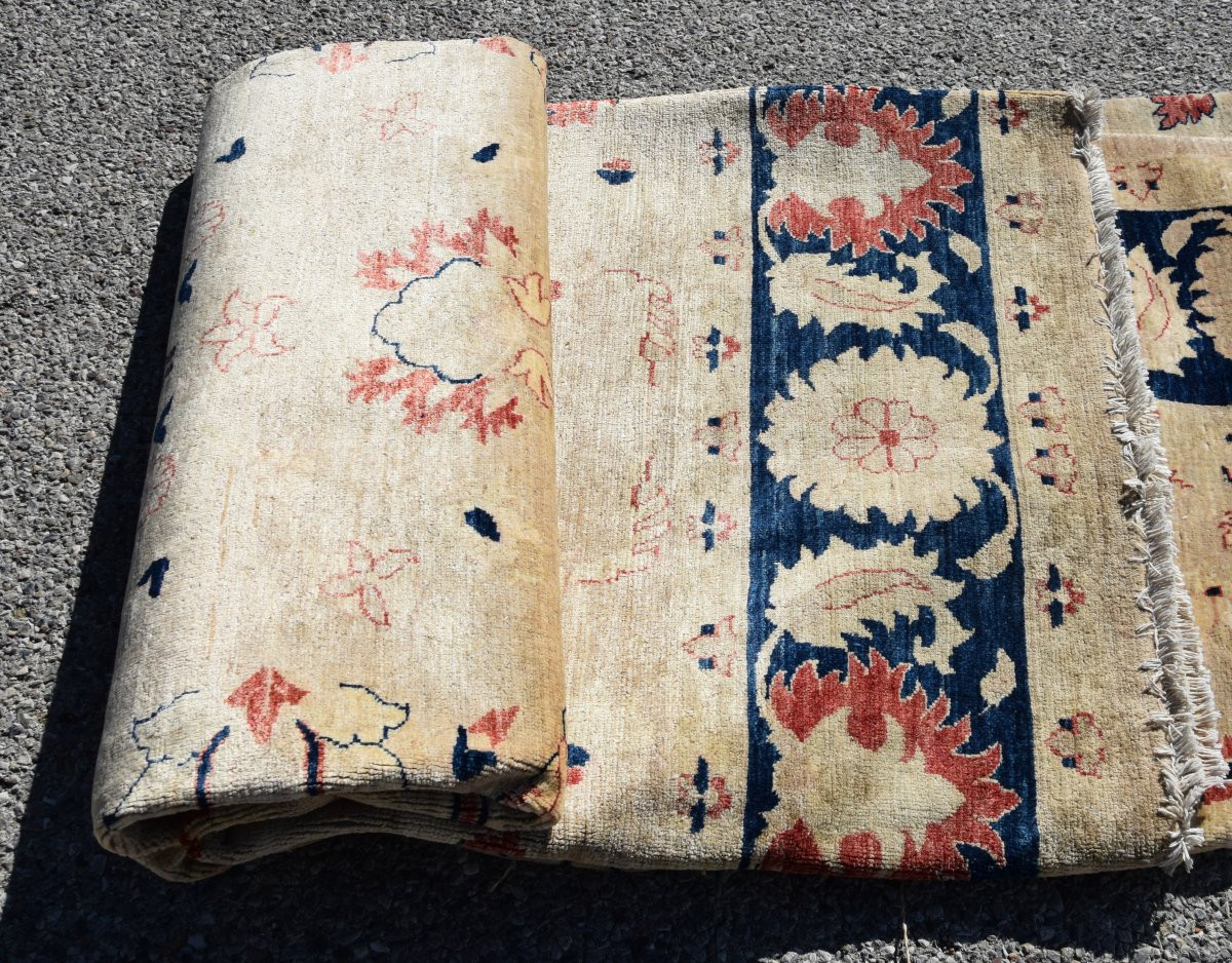 Tapis d'Orient Ziegler : 3.00 X 2.45 Mètres - Laine Fait Main -photo-7