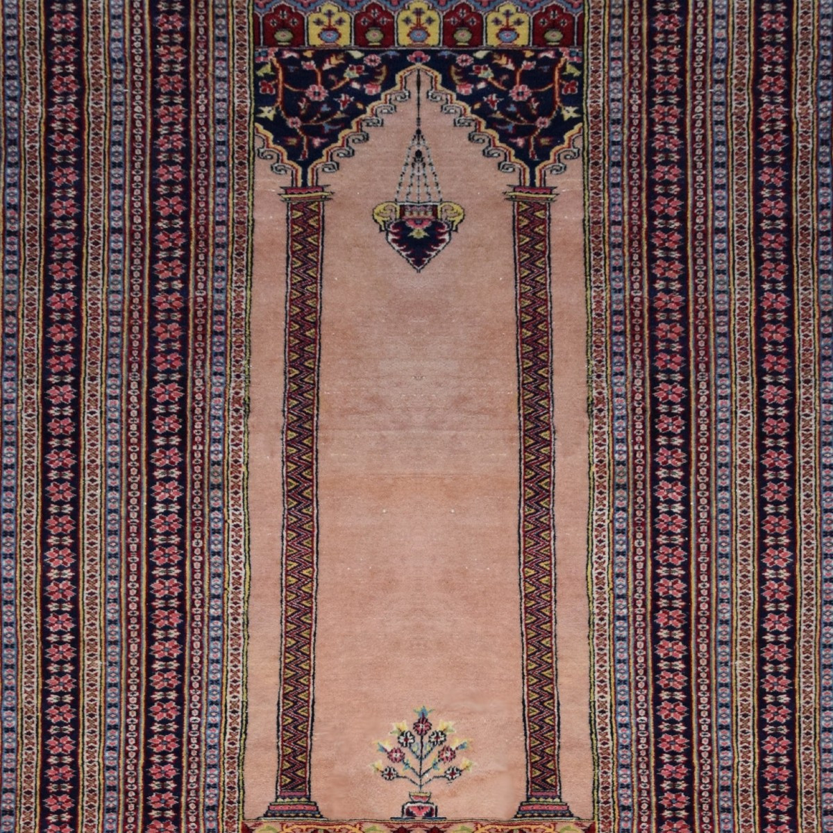 Oriental Rug, India, Mihrab: 1.23 X 1.83 Meters, Wool-photo-3