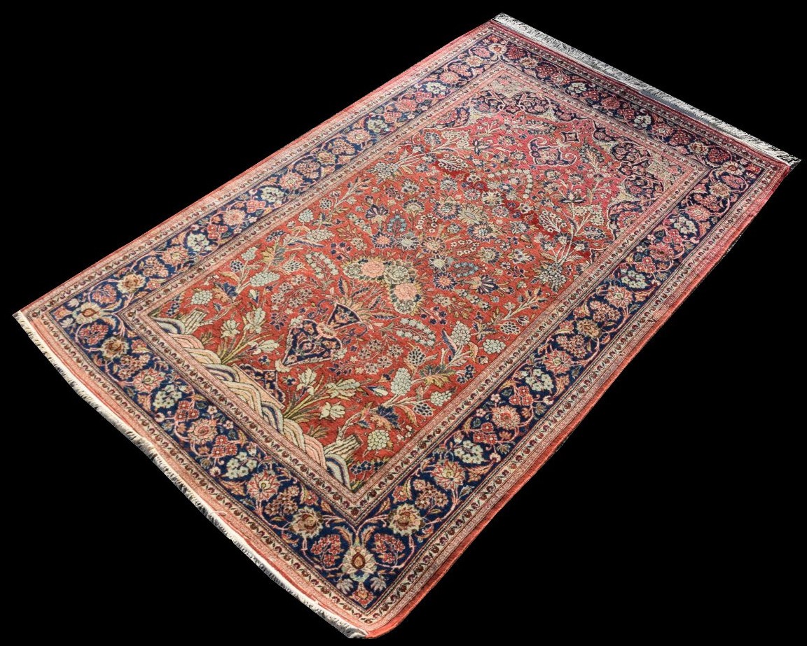 Tapis d'Orient  Persan Iran KASHAN - Dim: 1.30 X 2.05 Mètres-photo-3