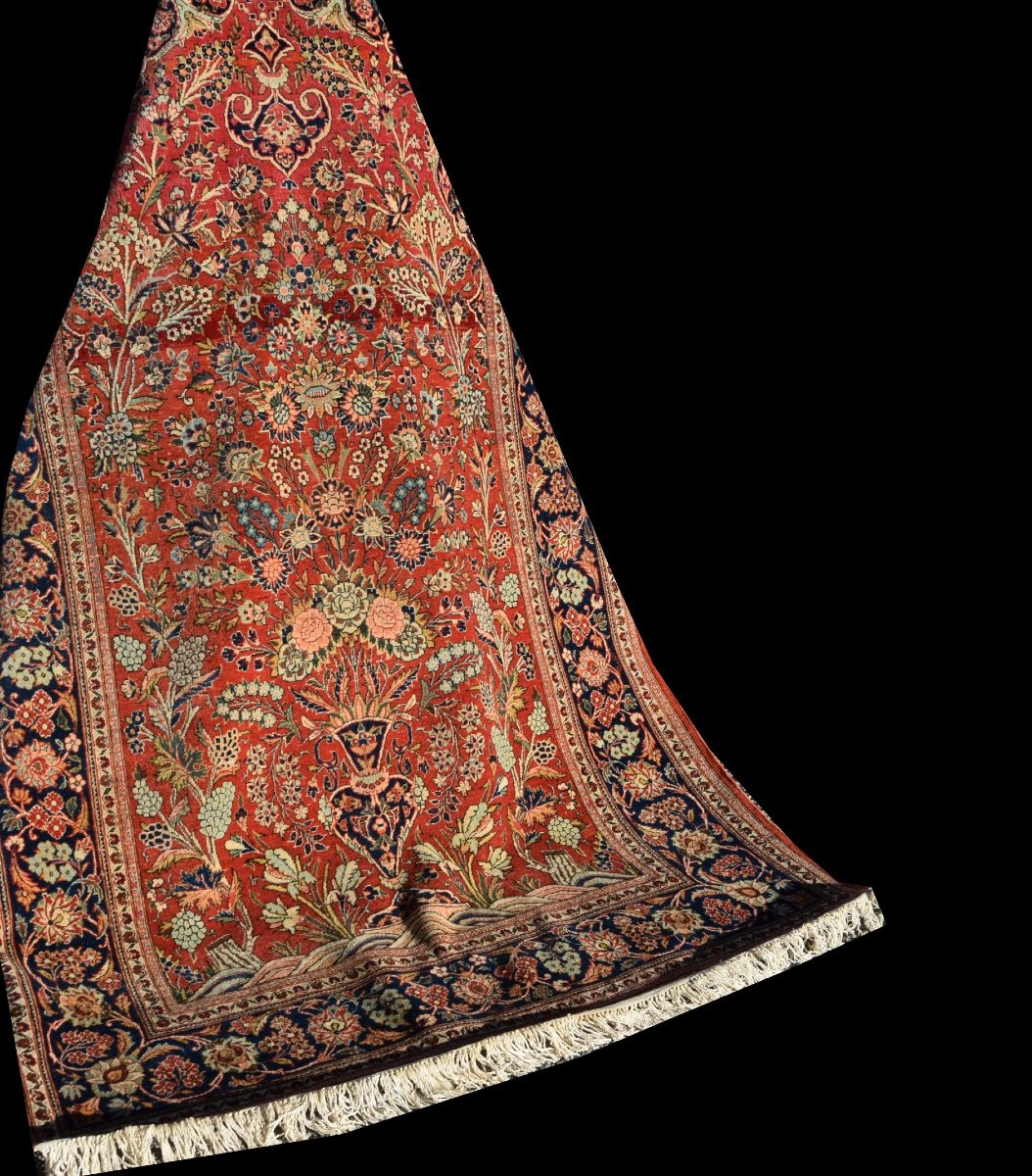 Tapis d'Orient  Persan Iran KASHAN - Dim: 1.30 X 2.05 Mètres-photo-6