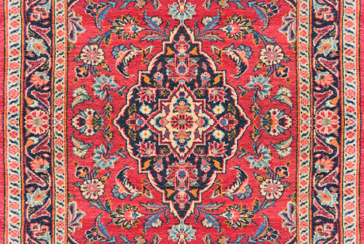 Iranian Kashan Oriental Rugs (pair) 0.70 X 1.35 Meters-photo-2