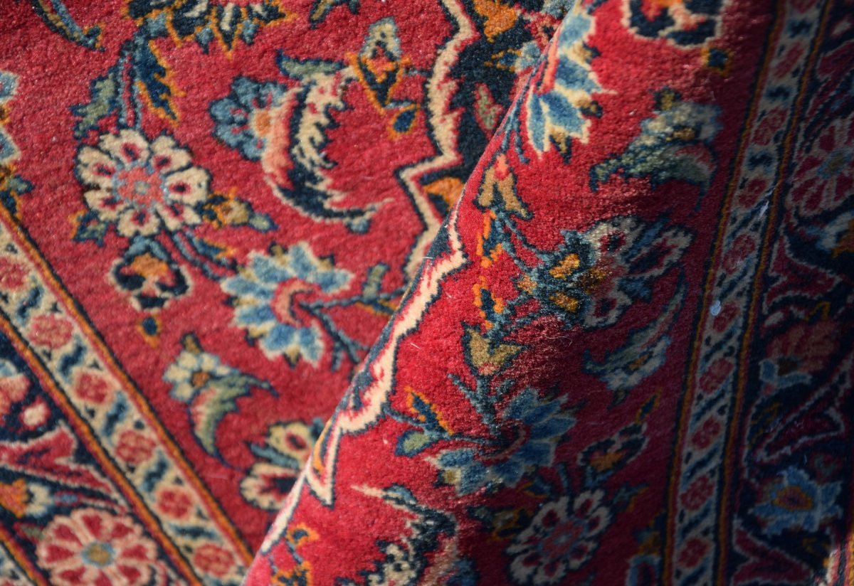 Iranian Kashan Oriental Rugs (pair) 0.70 X 1.35 Meters-photo-4