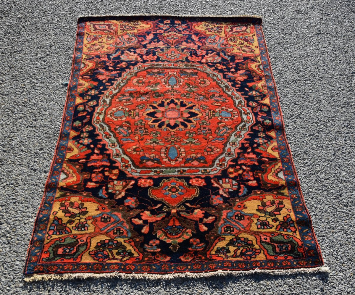 Antique Persian Oriental Rug From Iran, Malayer: 0.90 X 1.40 Meters-photo-1