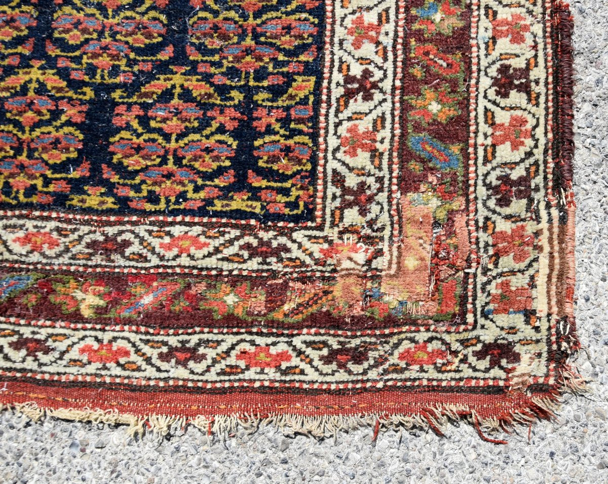 Tapis d'orient persan Iran ancien Malayer : 3.28 x 1.20 Mètres - "Galerie Sardje"-photo-4