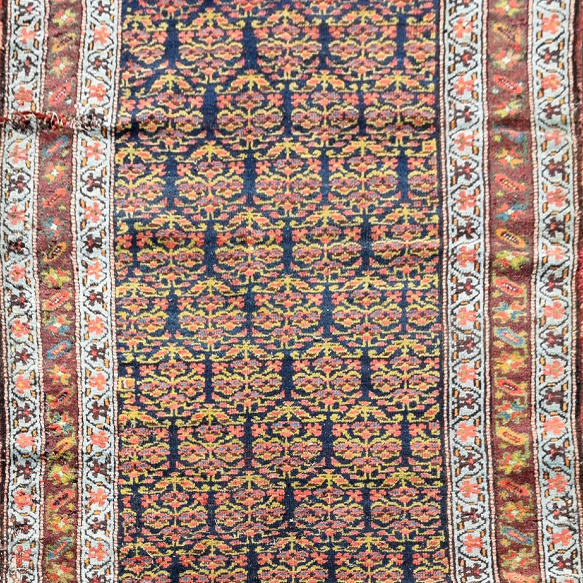 Tapis d'orient persan Iran ancien Malayer : 3.28 x 1.20 Mètres - "Galerie Sardje"