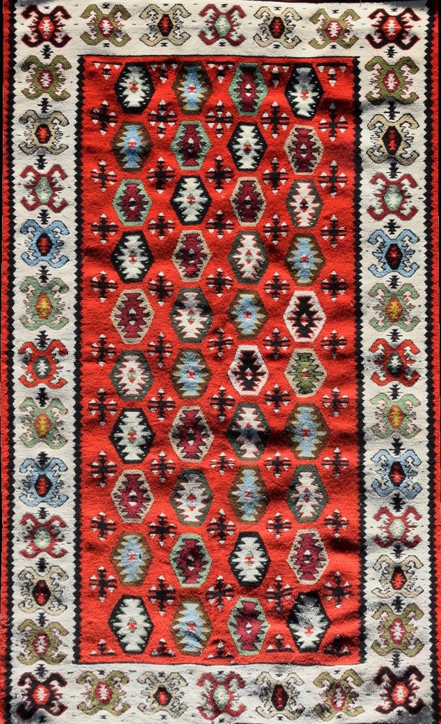  Tapis Kilim Turc : 1,00 x 1,55 Mètres