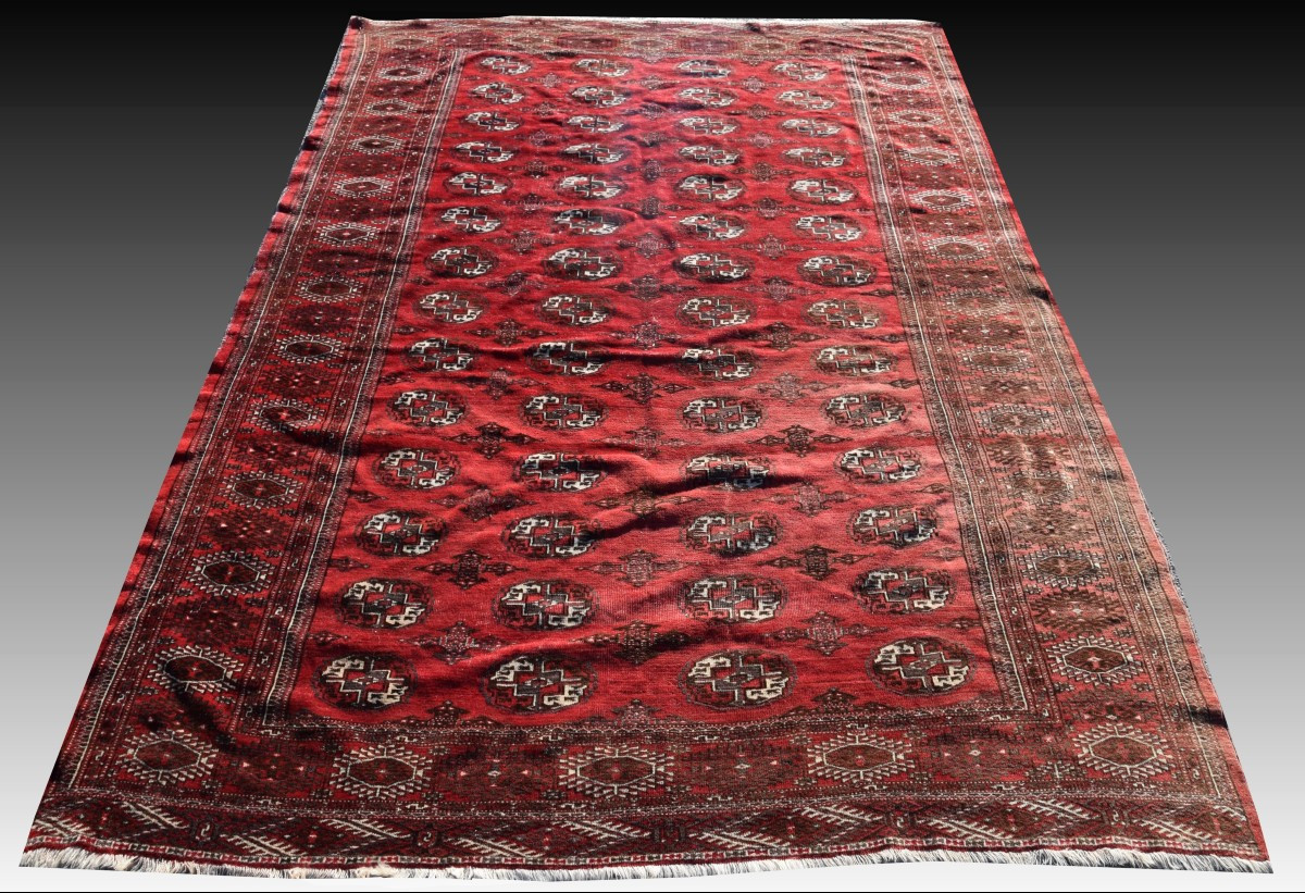 Tapis d'orient Boukhara Turkmène : 310 x 220 Cm -photo-3