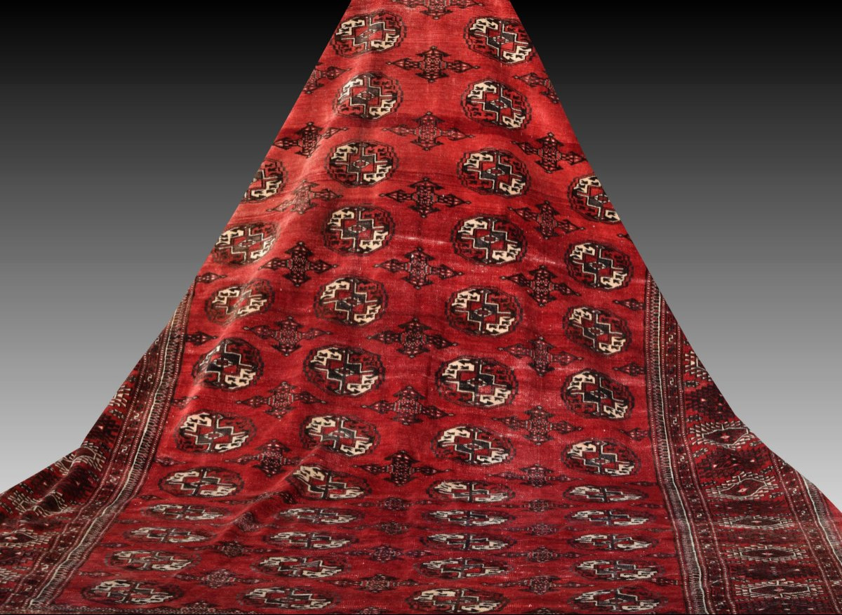 Tapis d'orient Boukhara Turkmène : 310 x 220 Cm -photo-1