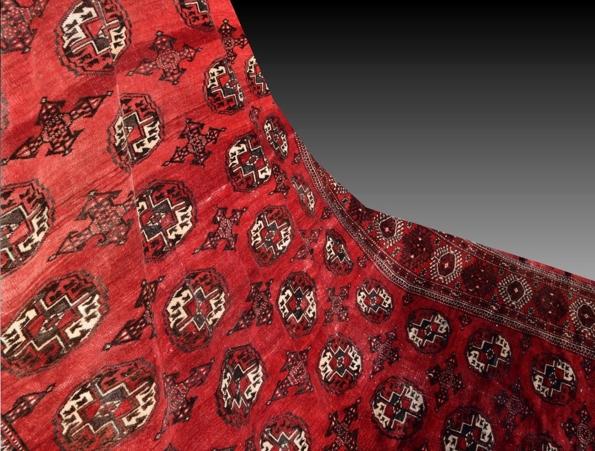 Tapis d'orient Boukhara Turkmène : 310 x 220 Cm -photo-6
