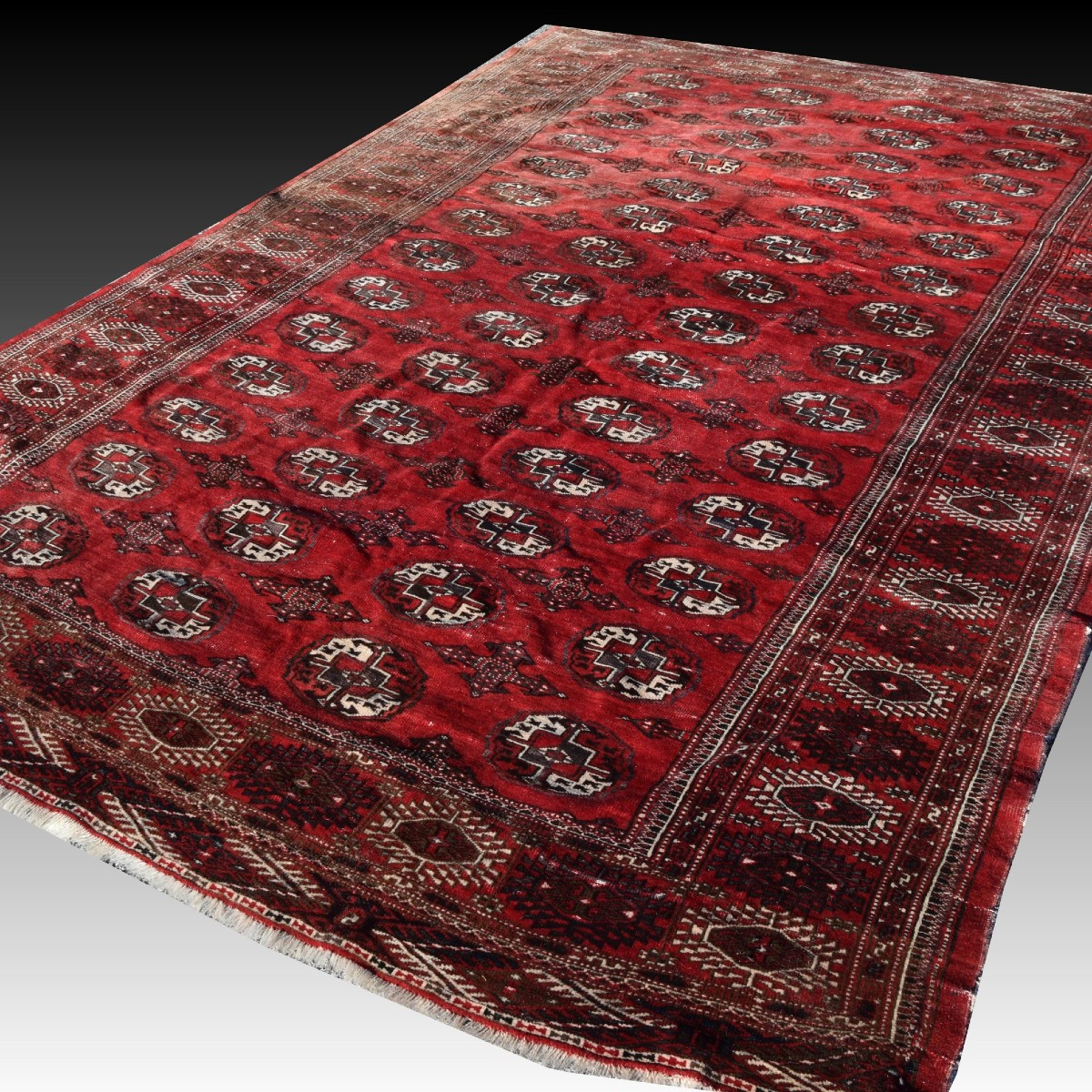 Tapis d'orient Boukhara Turkmène : 310 x 220 Cm 