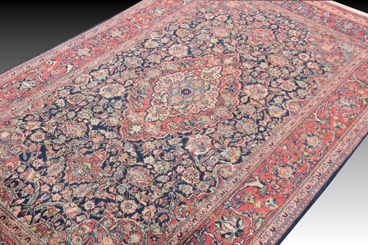 Tapis d'Orient  Persan Iran KASHAN - Dim: 1.32 X 2.12 Mètres-photo-3