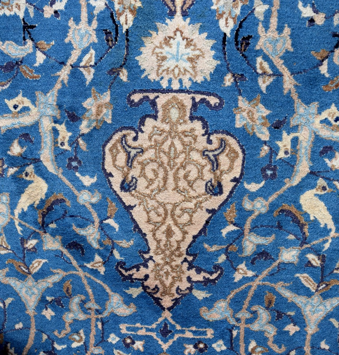 Tapis d'Orient Persan Iran Naïn, Laine Et Soie : 3.20 X 2.10 Mètres  - "Galerie Sardje"-photo-2