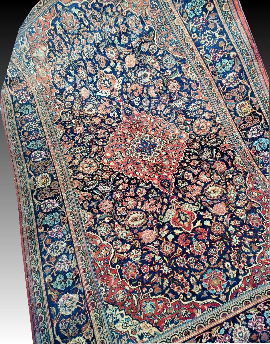 Persian Oriental Rug, Iran, Kashan, Wool And Silk - Dimensions: 1.32 X 2.00 Meters-photo-2
