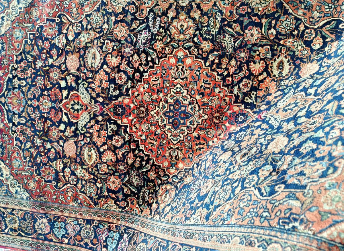 Persian Oriental Rug, Iran, Kashan, Wool And Silk - Dimensions: 1.32 X 2.00 Meters-photo-5