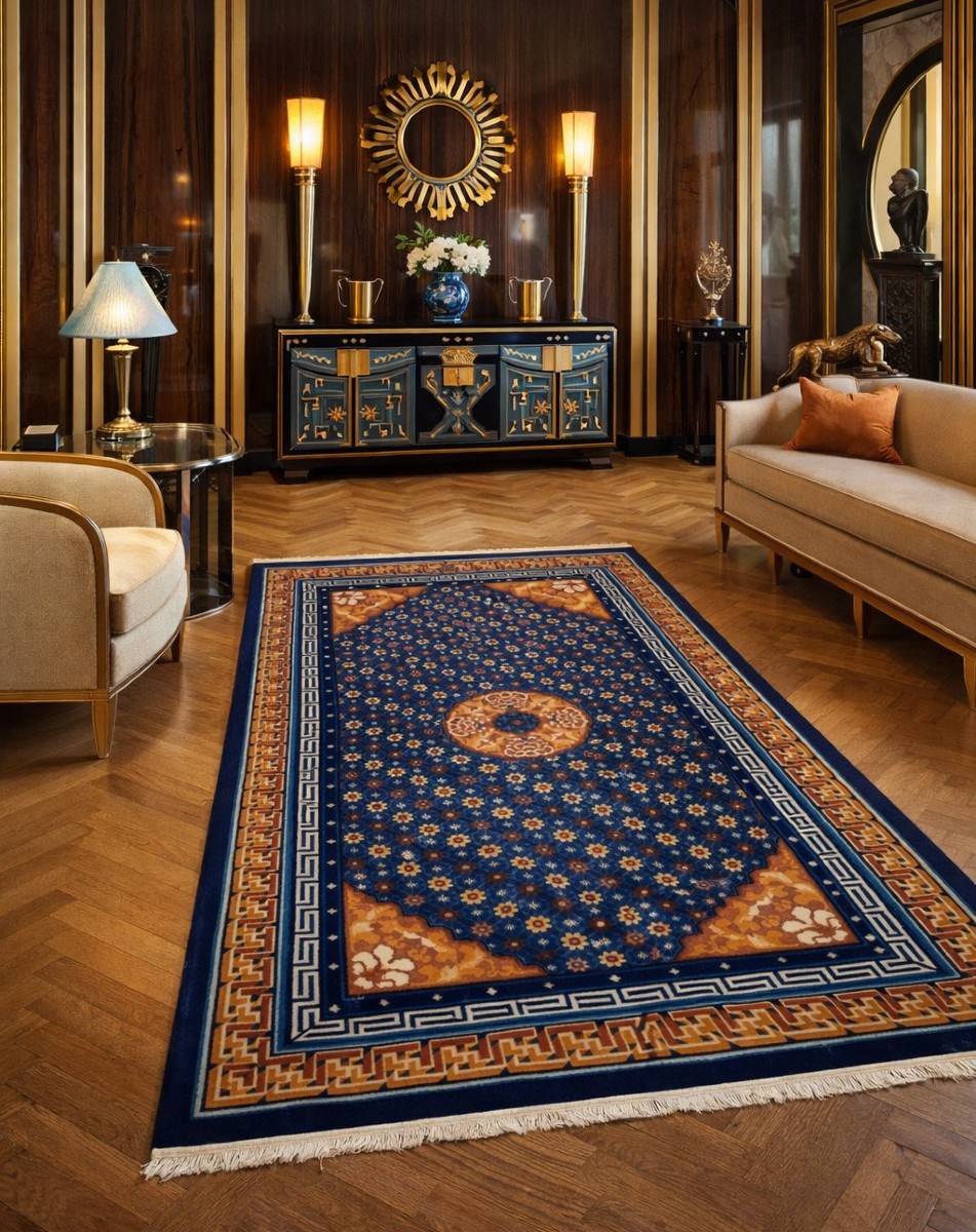 Tapis Antique Pékin Beijing Tapis Chine : 1.20 x 2.15 Mètres -  - "Galerie Sardje"-photo-3