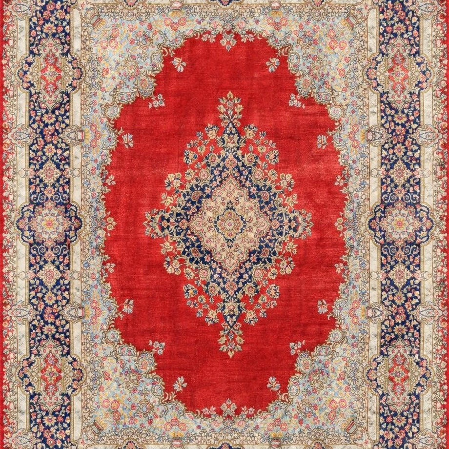 Large Iranian Kirman Oriental Rug: 4.85 X 2.95 Meters - "galerie Sardje"