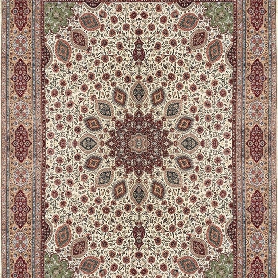 Grand Tapis d'orient Tabriz en laine et soie – Iran  - 435 x 350 cm - "Galerie Sardje"