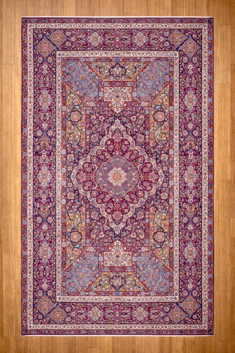 Grand Tapis d'Orient Iran Ancien : Yazd : 4.45 X 3.30 Mètres-photo-2