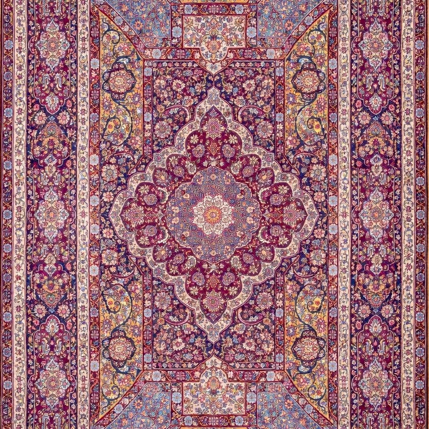 Grand Tapis d'Orient Iran Ancien : Yazd : 4.45 X 3.30 Mètres