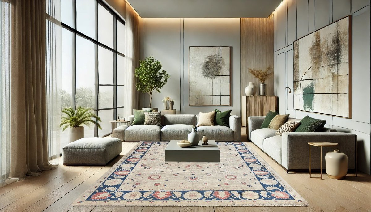 Tapis d'Orient Ziegler : 3.00 X 2.45 Mètres - Laine Fait Main  - "Galerie Sardje"-photo-3