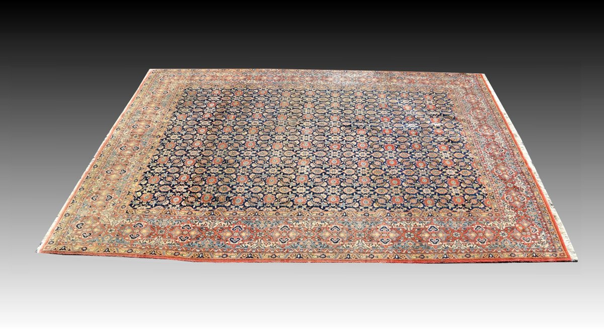 Tapis d'Orient Iran Ghoum, Laine : 3.33 x 2.35 Mètres - Circa 1960/70 - "Galerie Sardje"-photo-4
