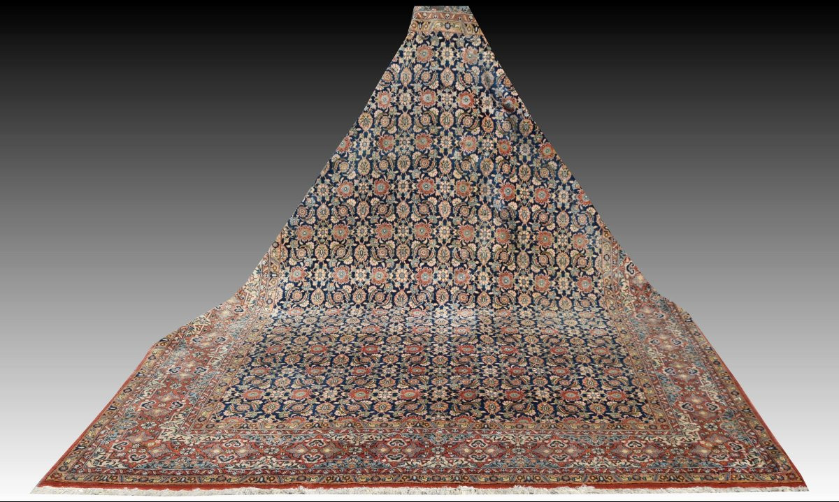 Tapis d'Orient Iran Ghoum, Laine : 3.33 x 2.35 Mètres - Circa 1960/70 - "Galerie Sardje"-photo-1