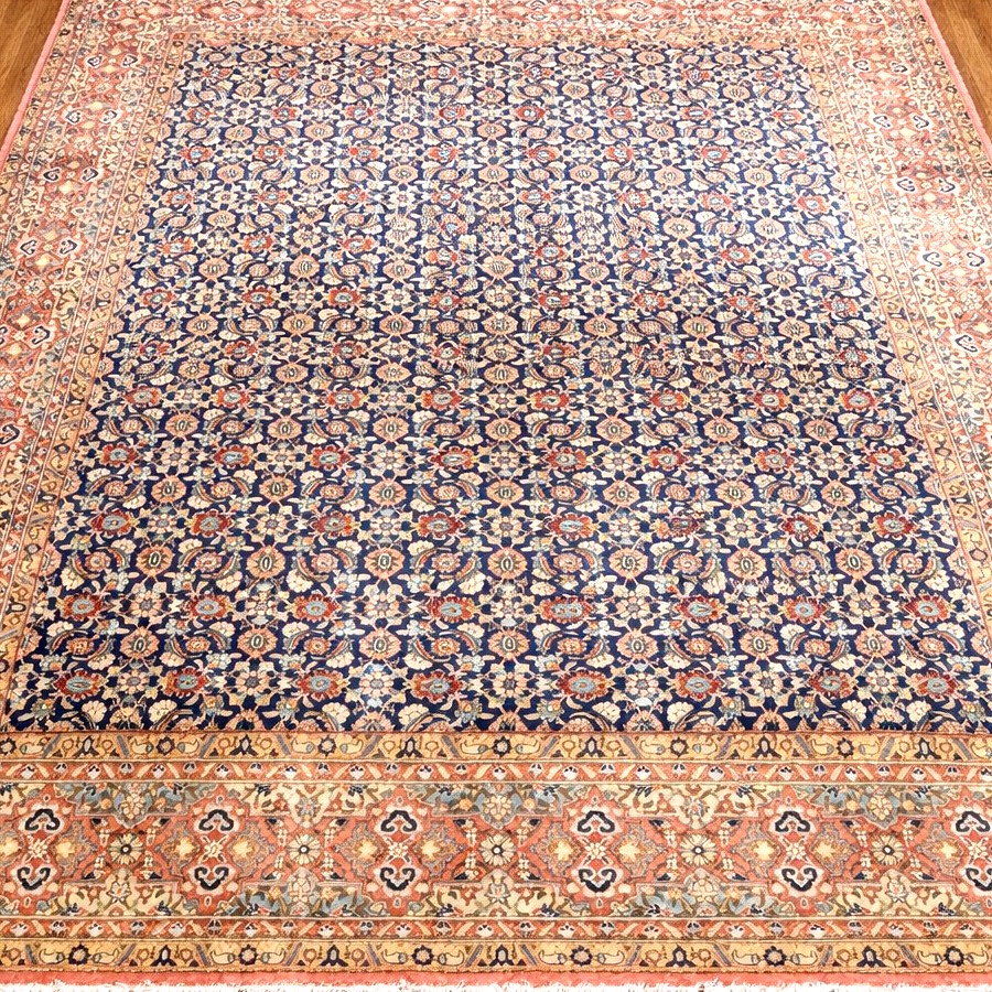 Tapis d'Orient Iran Ghoum, Laine : 3.33 x 2.35 Mètres - Circa 1960/70 - "Galerie Sardje"