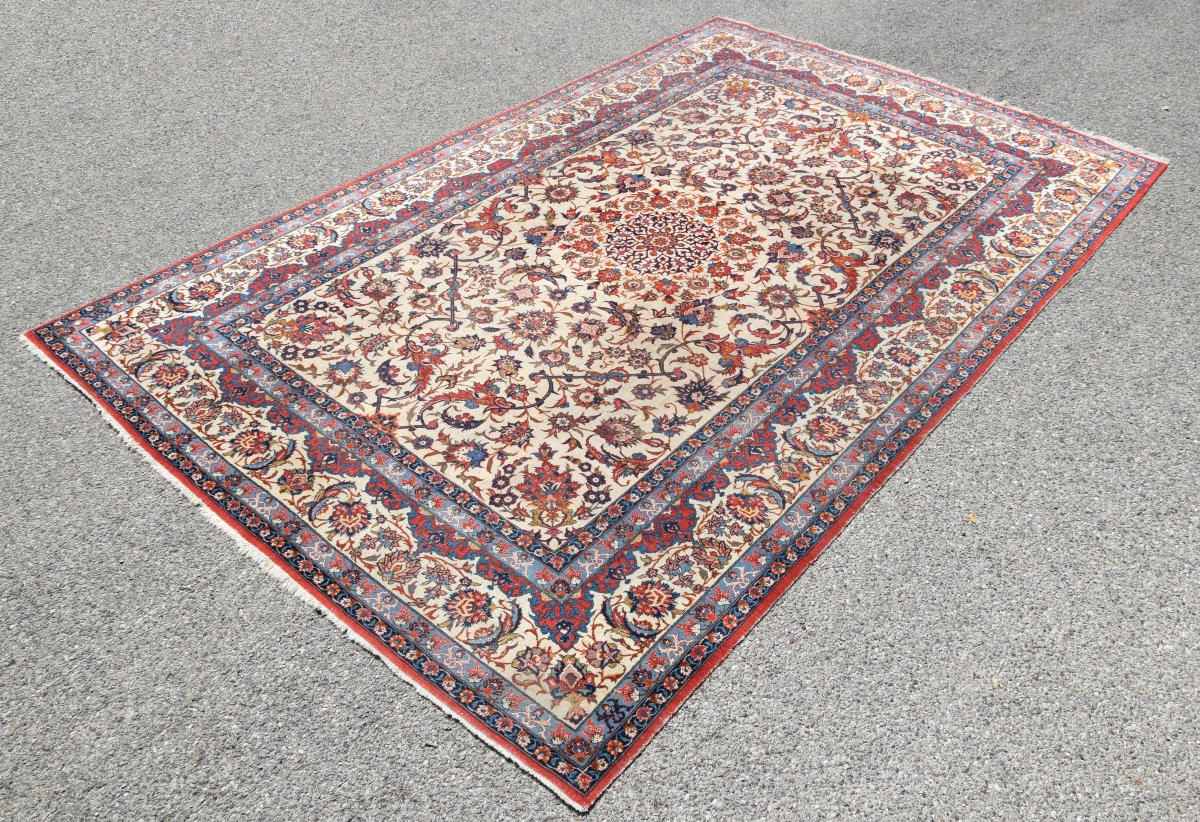 Tapis d'Orient Iran Ispahan - Dim: 2.48 X 3.80 Mètres-photo-3