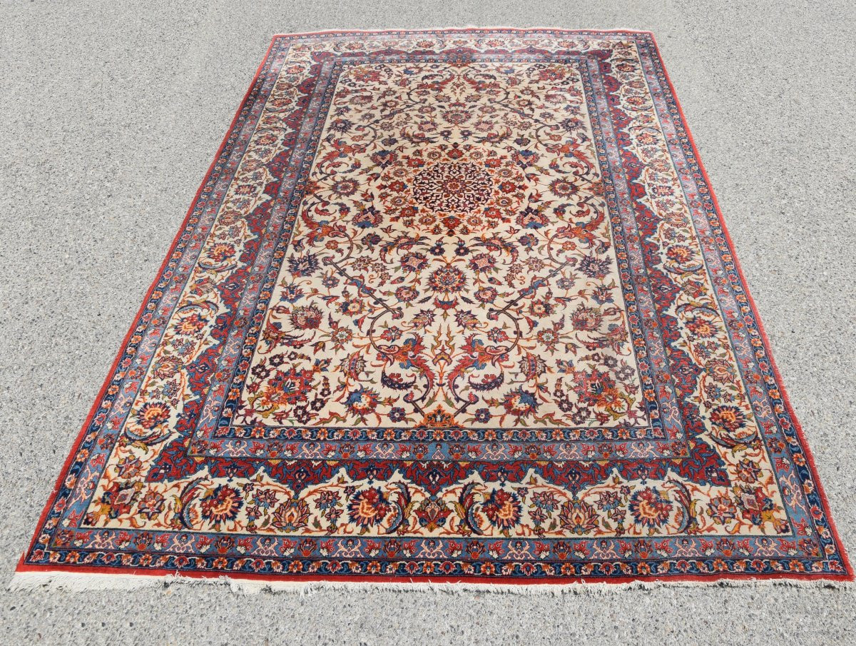 Tapis d'Orient Iran Ispahan - Dim: 2.48 X 3.80 Mètres-photo-4
