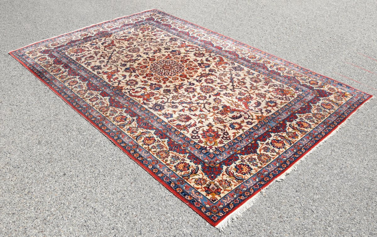 Tapis d'Orient Iran Ispahan - Dim: 2.48 X 3.80 Mètres-photo-1