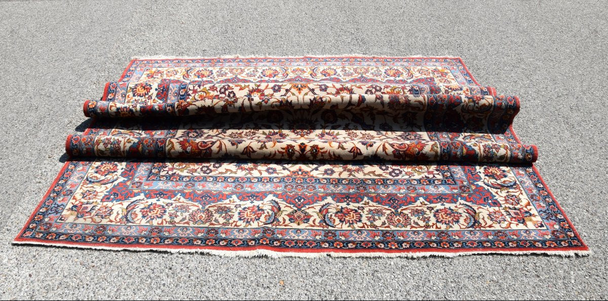 Tapis d'Orient Iran Ispahan - Dim: 2.48 X 3.80 Mètres-photo-3