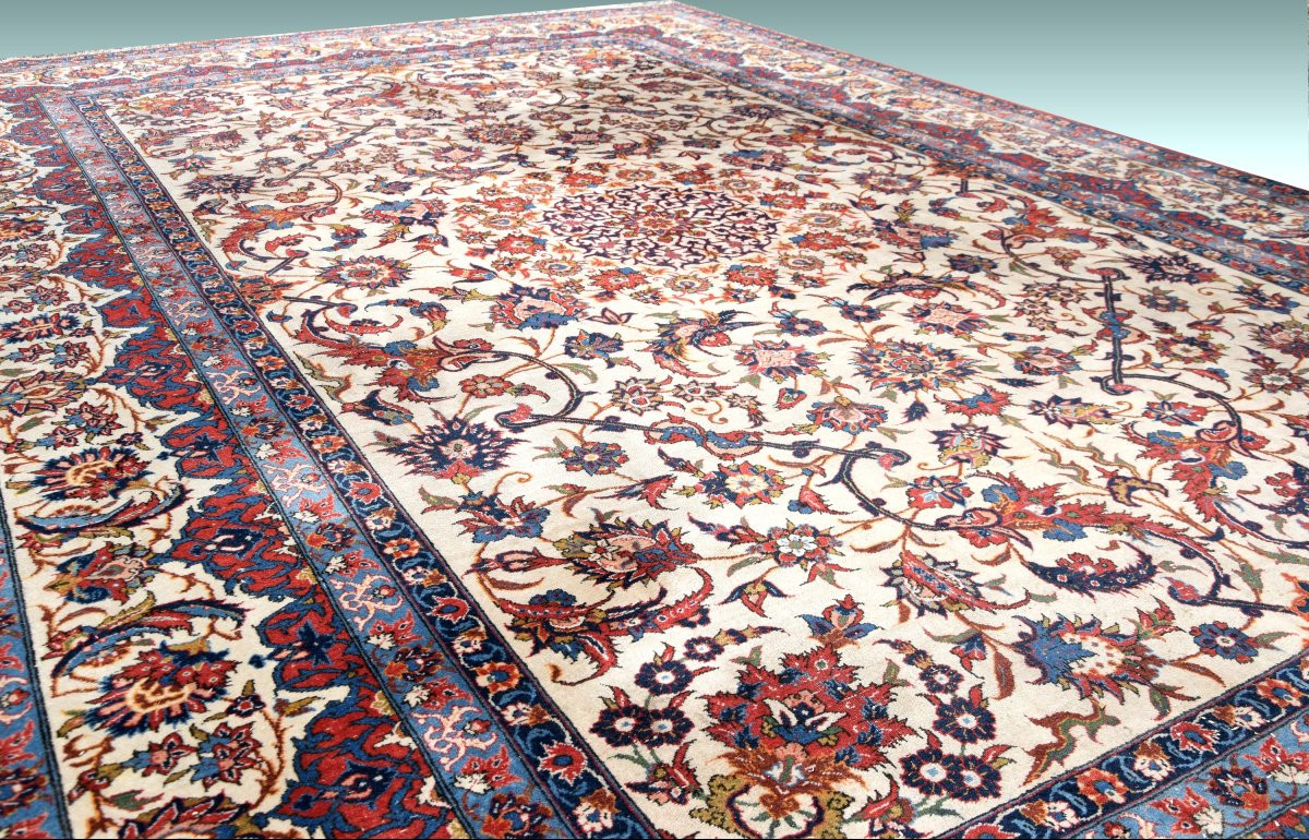 Tapis d'Orient Iran Ispahan - Dim: 2.48 X 3.80 Mètres-photo-6