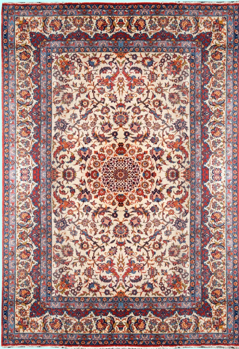 Tapis d'Orient Iran Ispahan - Dim: 2.48 X 3.80 Mètres-photo-2