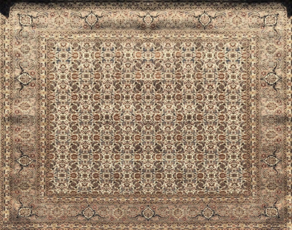 Oriental Rug Iran Tabriz Wool And Silk: 2.00 X 2.00 M - "galerie Sardje" -photo-1