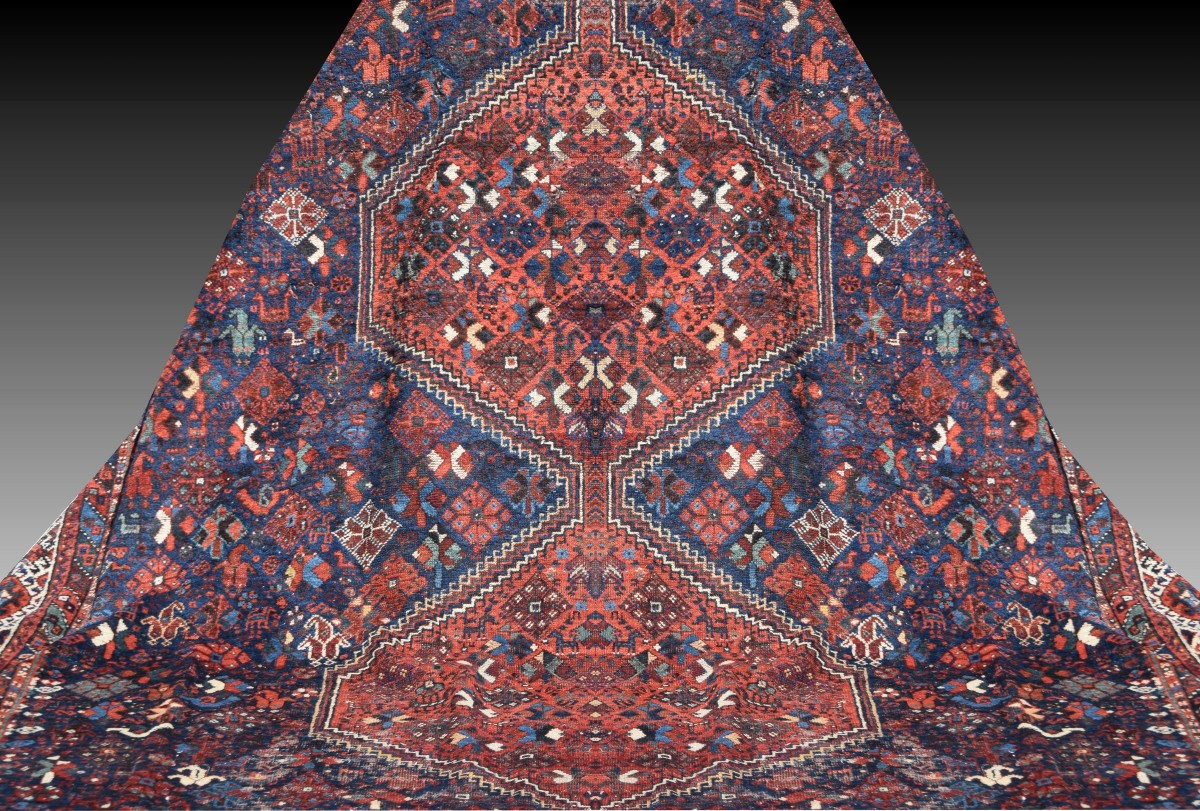 Tapis d'orient Iran Shiraz, Gashghaï ancien –: 220 x 315 cm "Galerie Sardje"               -photo-4