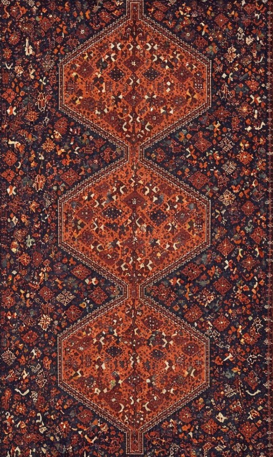 Antique Iranian Gashghaï Rug With Three Medallions - Shiraz, Early 20th Century-photo-5
