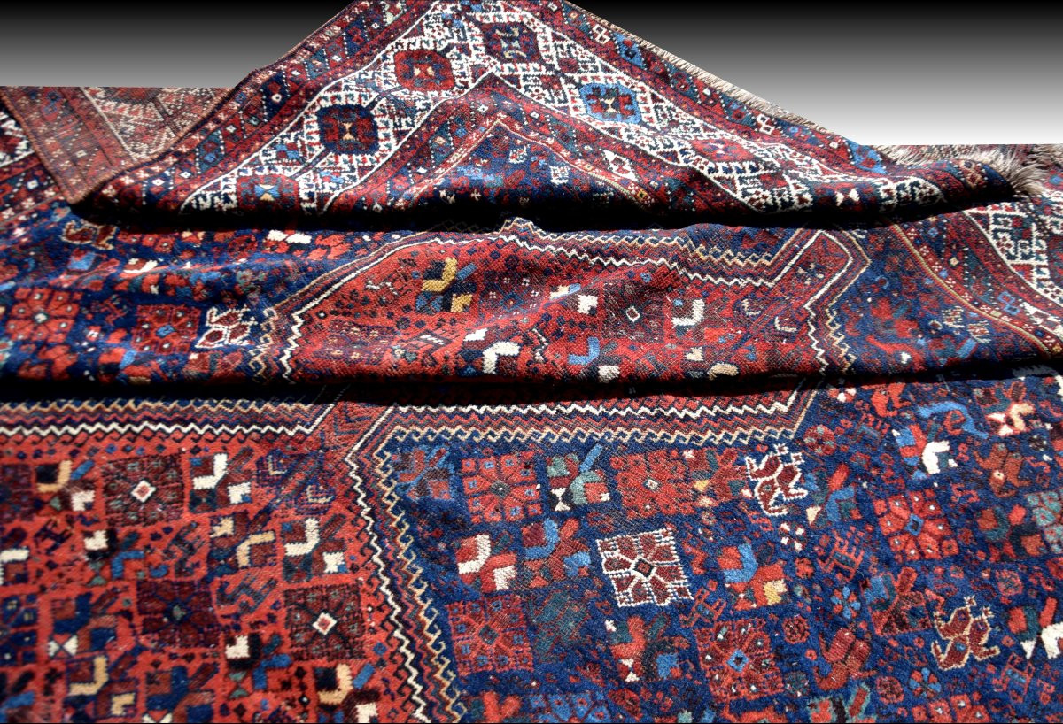 Tapis d'orient Iran Shiraz, Gashghaï ancien –: 220 x 315 cm "Galerie Sardje"               -photo-8