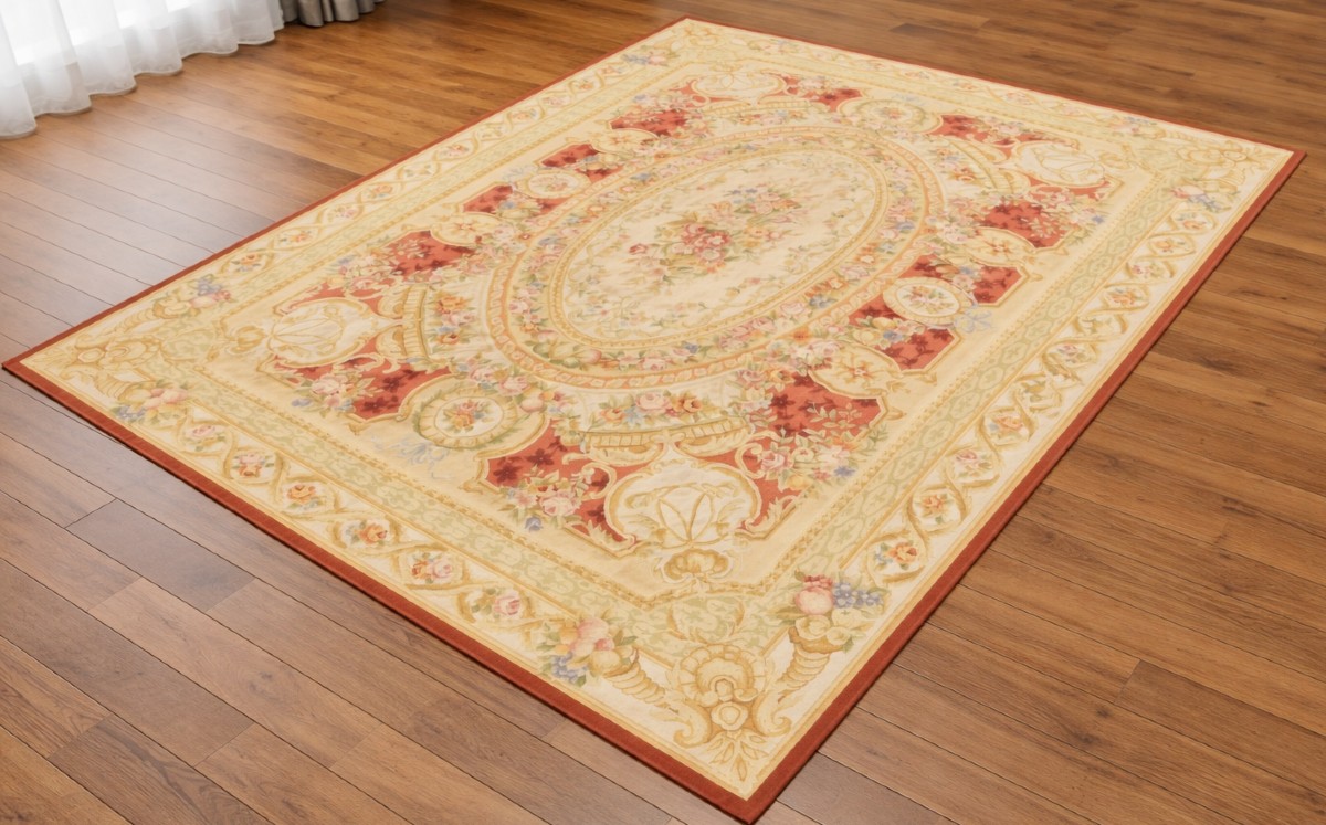  Grand Tapis aux points noués de style Aubusson – 4.45 x 3.00 Mètres - "Galerie Sardje"-photo-7