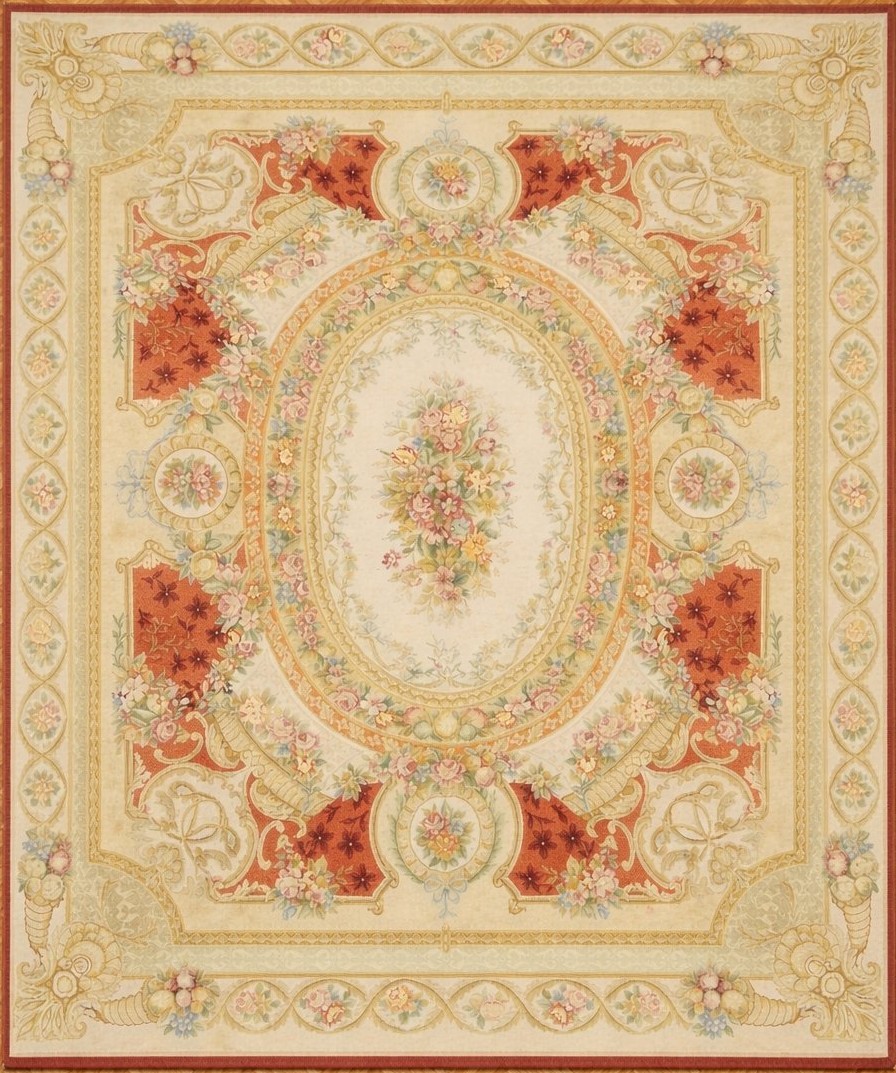 Tapis aux points noués de style Aubusson – 3.10 x 2.45  Mètres - "Galerie Sardje"-photo-2