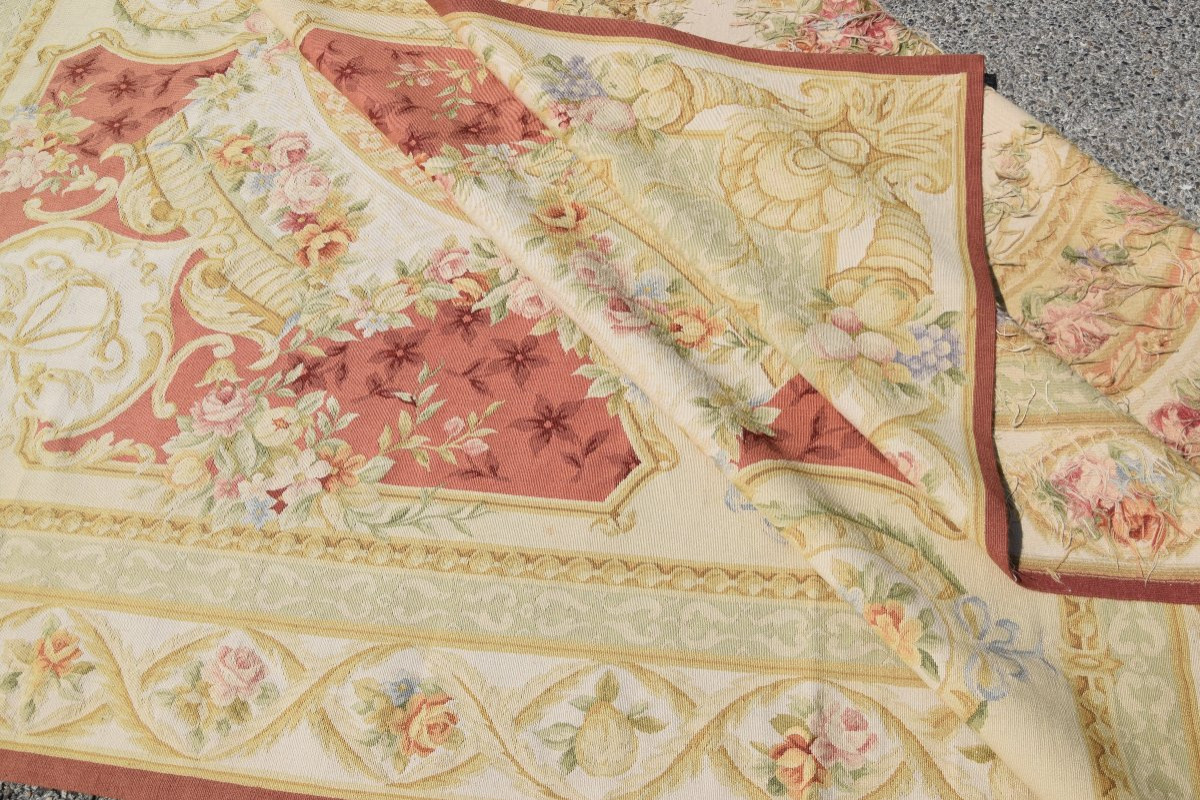 Tapis aux points noués de style Aubusson – 3.10 x 2.45  Mètres - "Galerie Sardje"-photo-3