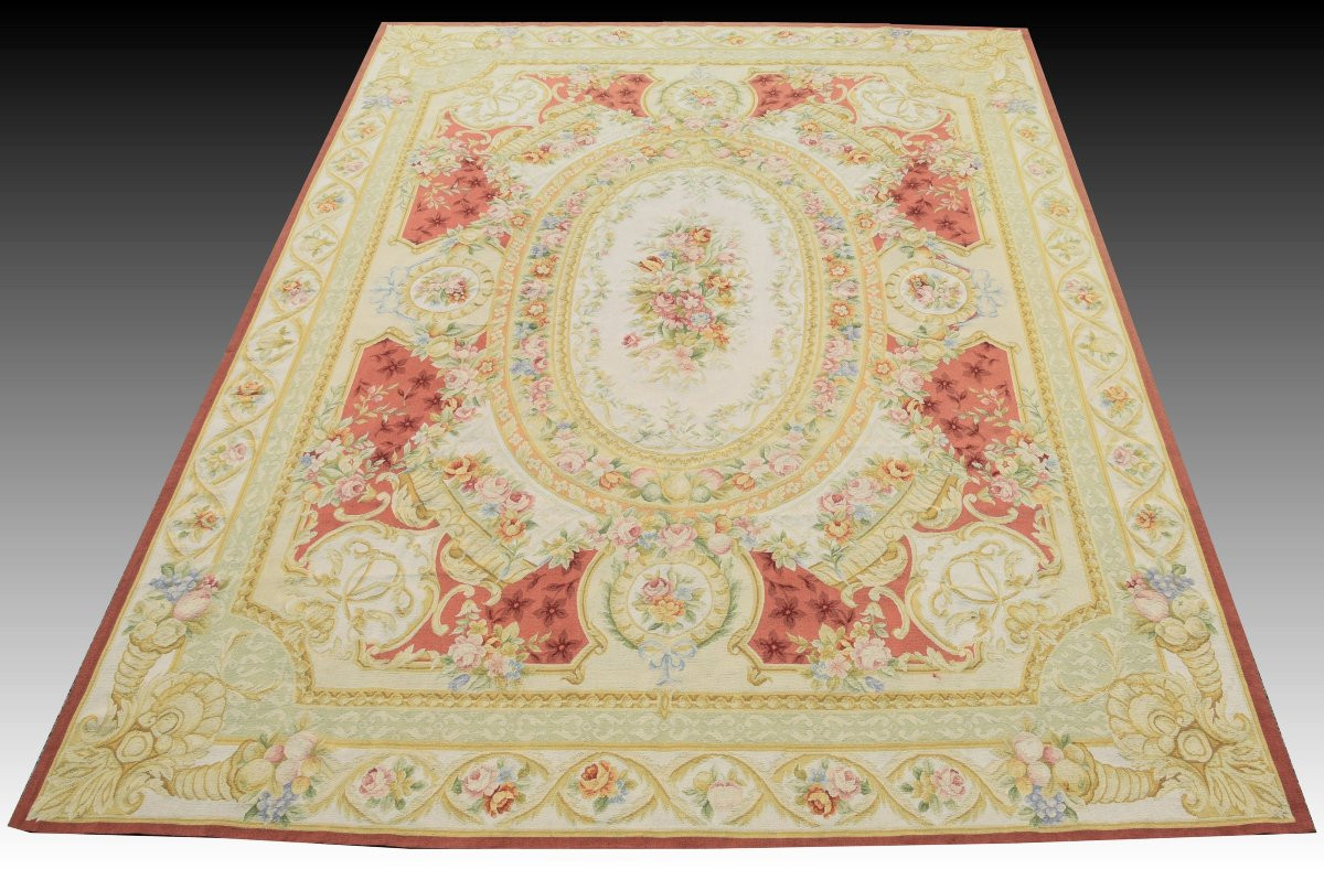 Tapis aux points noués de style Aubusson – 3.10 x 2.45  Mètres - "Galerie Sardje"-photo-5