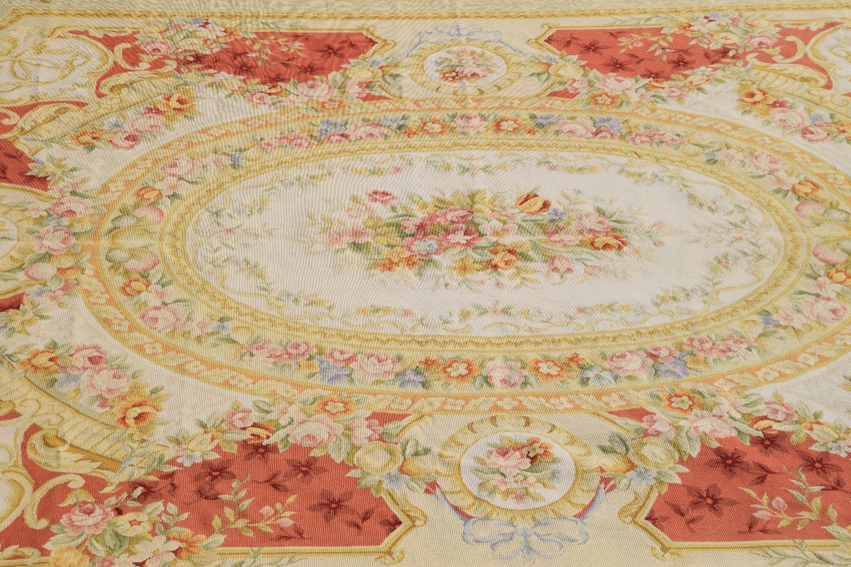 Tapis aux points noués de style Aubusson – 3.10 x 2.45  Mètres - "Galerie Sardje"-photo-6