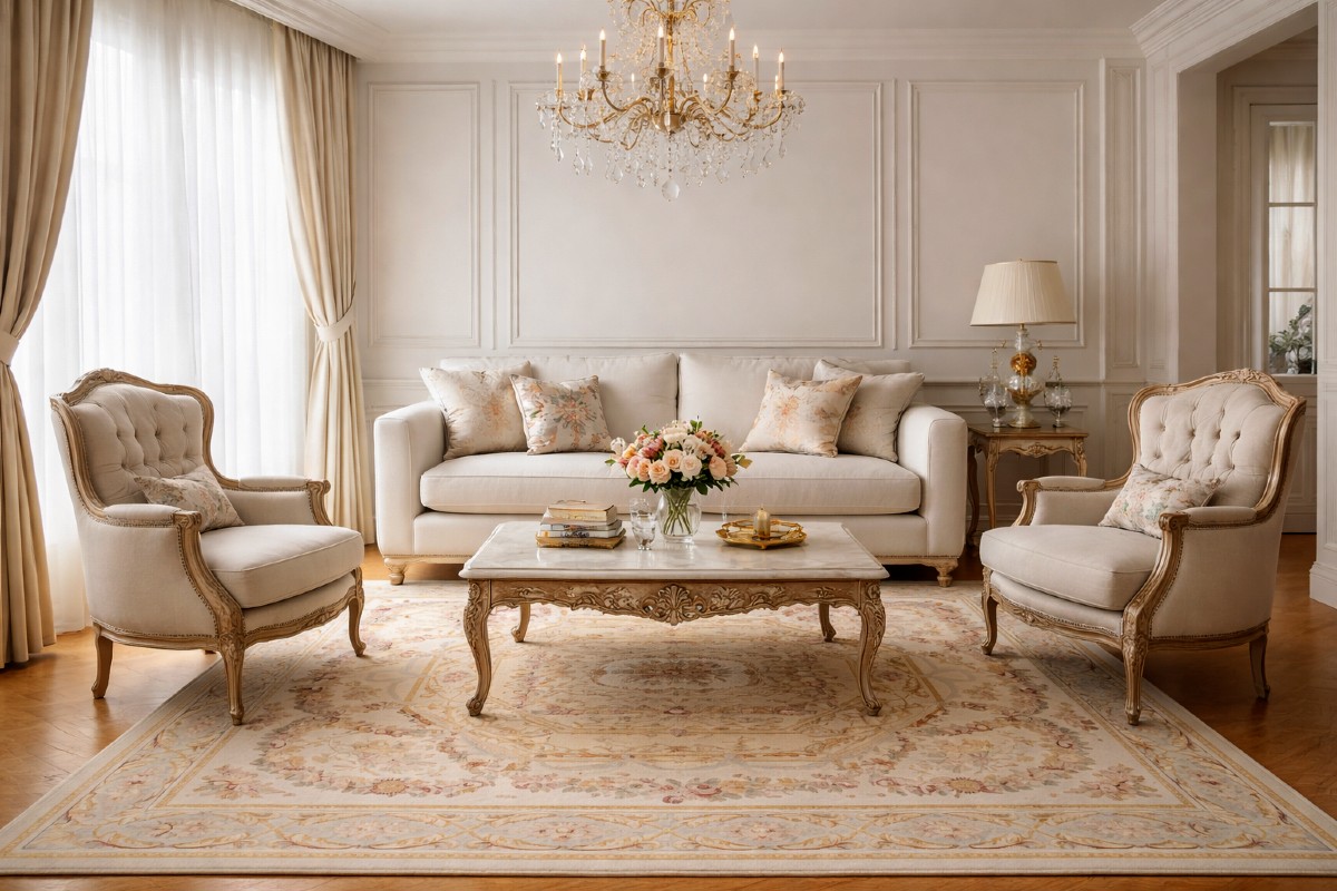 Tapis de style Aubusson dans le goût du XVIIIe siècle - : 315 x 240 cm-photo-3